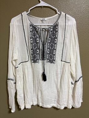 Women's Sonoma Goods For Life® Embroidered Peasant Top Sz XL